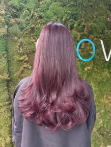 Cherry cola hair colour for winter at Mova Salon in Virgina Water Cherry cola hair colour for winter at Mova Salon in Virgina Water